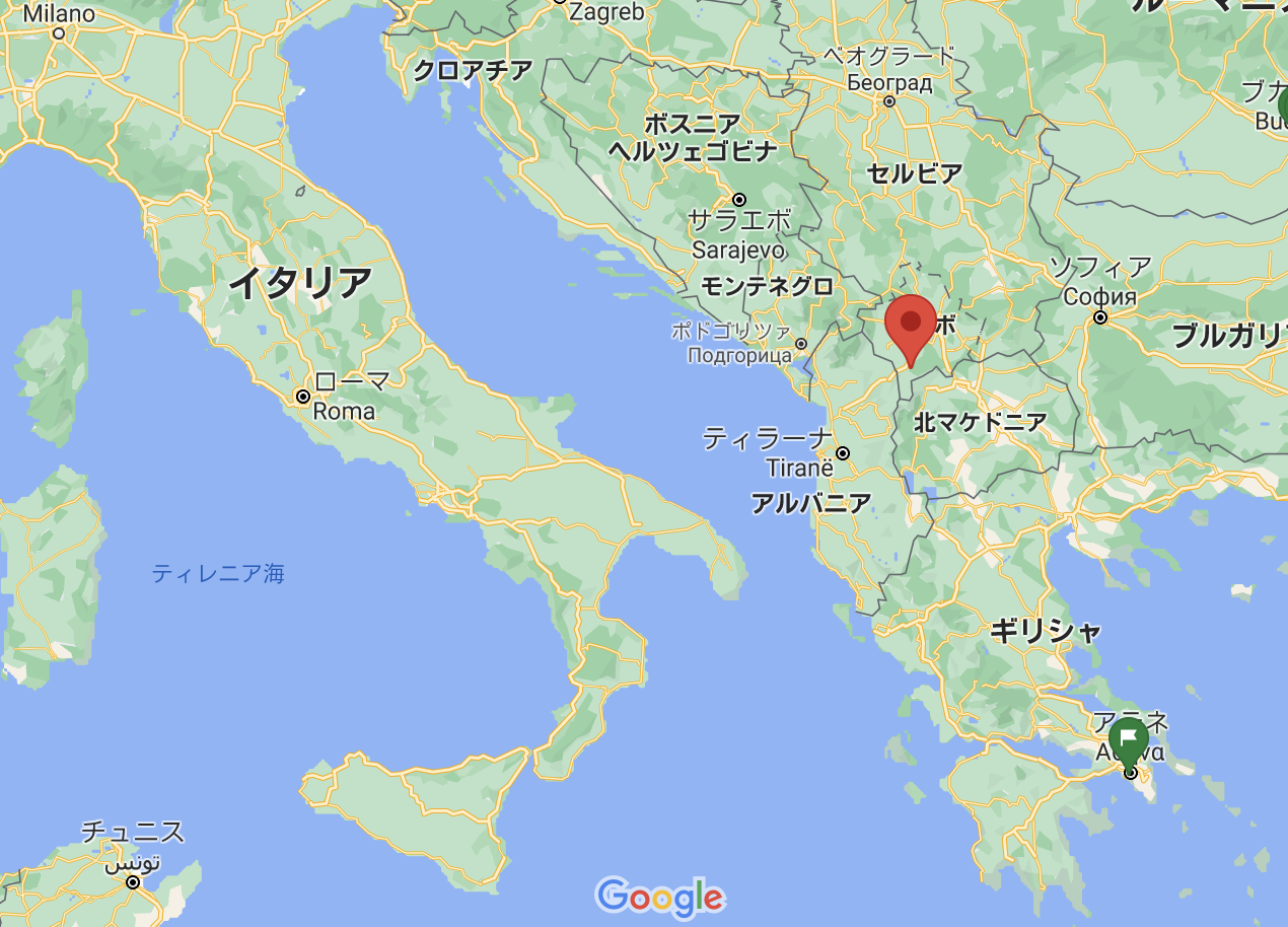 プリズレン地図